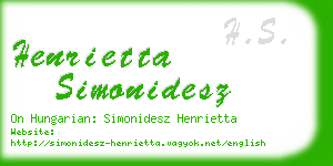 henrietta simonidesz business card